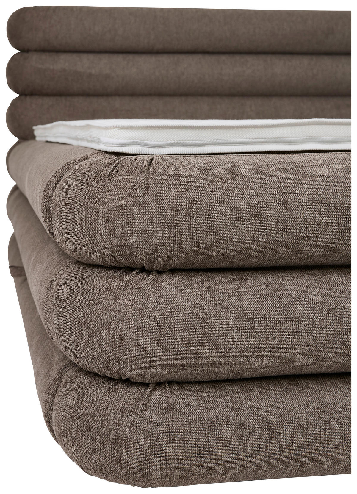 BOXSPRINGBETT 160/200 cm,  in Braun, Bettkasten, Topper, Matratzen, H3 = fest  - Schwarz/Braun, Design, Kunststoff/Textil (160/200cm) - Tom Tailor