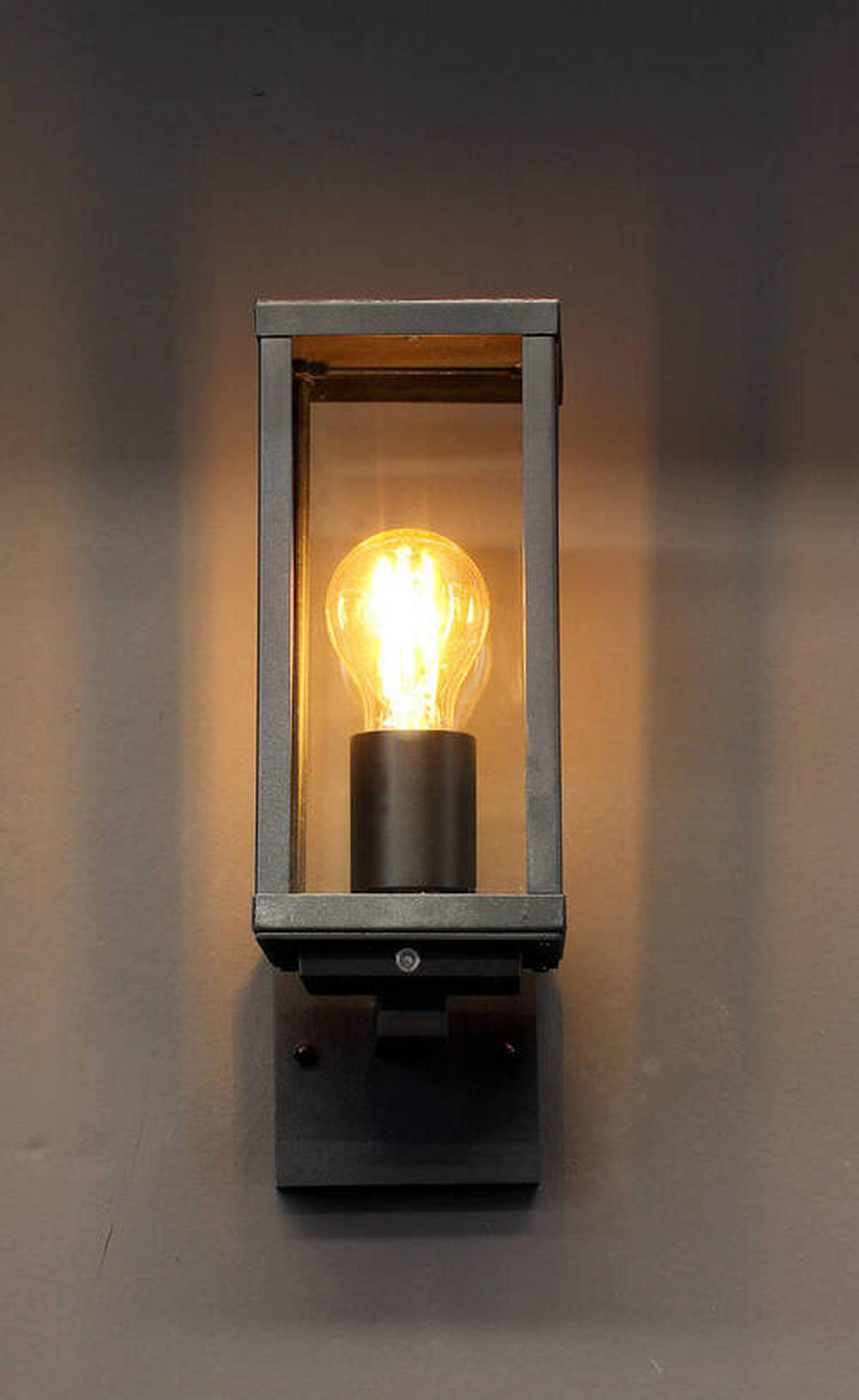 AUßENWANDLEUCHTE   - Klar/Anthrazit, Basics, Glas/Metall (37,0/16,0/11,0cm)