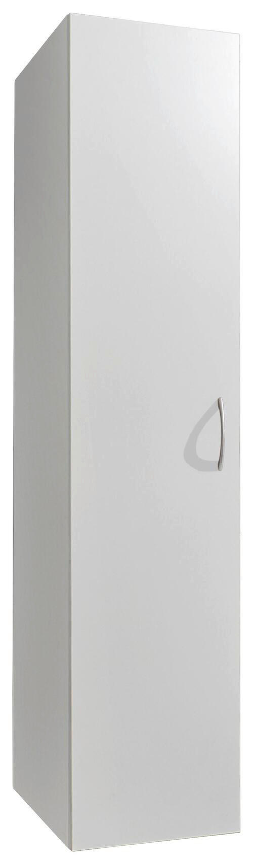 MEHRZWECKSCHRANK 30/185/40 cm  in Weiß  - Alufarben/Weiß, Basics, Holzwerkstoff/Kunststoff (30/185/40cm) - Xora