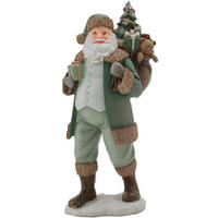 WEIHNACHTSMANN  - Braun/Weiß, LIFESTYLE, Kunststoff (17,5/37/13cm) - X-Mas