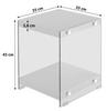 BEISTELLTISCH quadratisch Weiß  - Klar/Weiß, Basics, Glas (35/35/45cm)