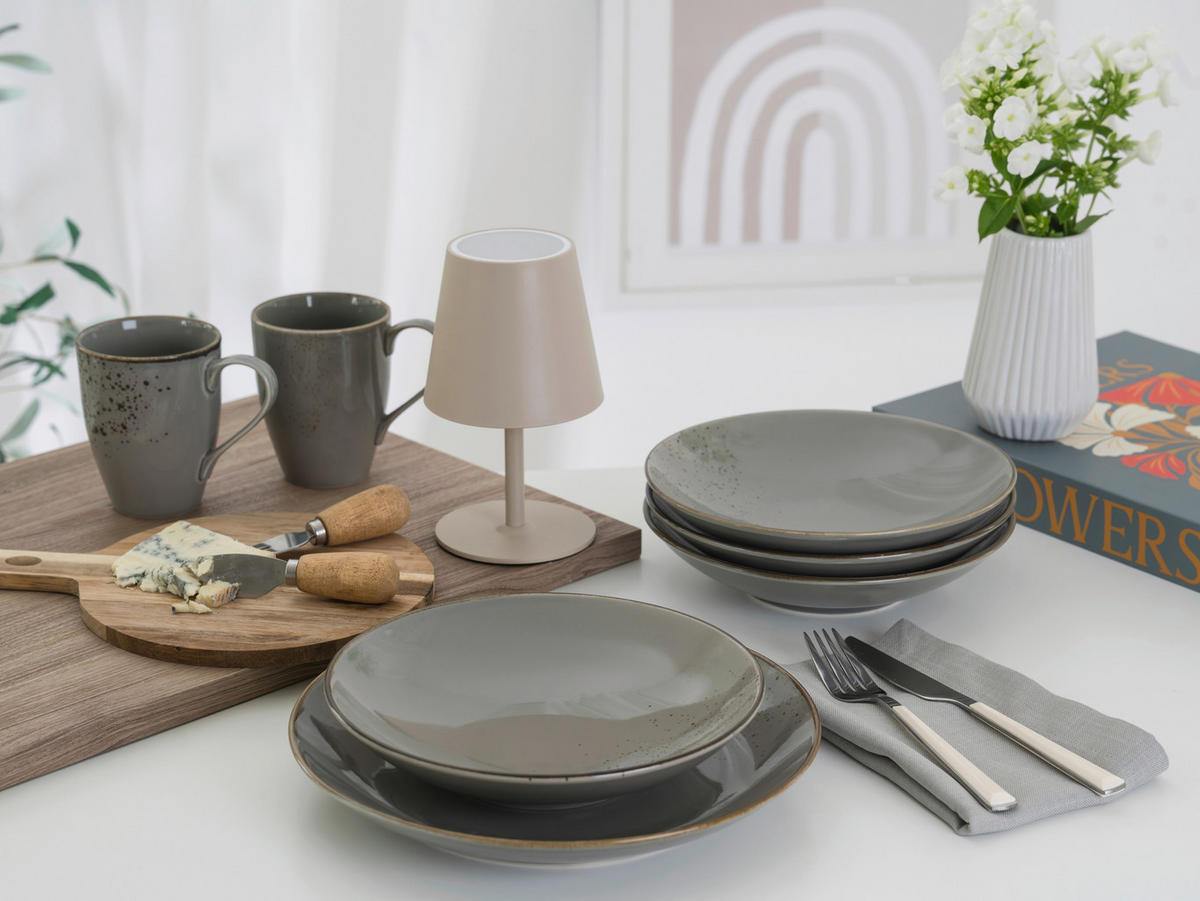 KOMPLETT SERVIS Nature Collection 20 delar  - grå, Basics, keramik - Creatable