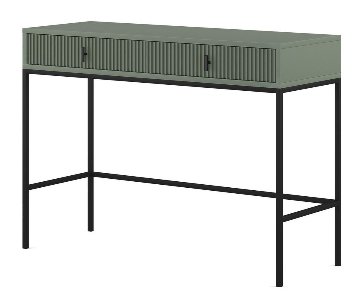 KONSOLENTISCH Maggiore Grün  - Goldfarben/Schwarz, Design, Holzwerkstoff/Metall (50/104,2/77cm) - Boxxx