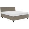 BOXSPRINGBETT 180/200 cm,  in Beige, gepolstertes Kopfteil, Matratzen, H2 + H3 = mittel + fest  - Beige/Schwarz, Design, Holzwerkstoff/Kunststoff (180/200cm) - RUF Betten
