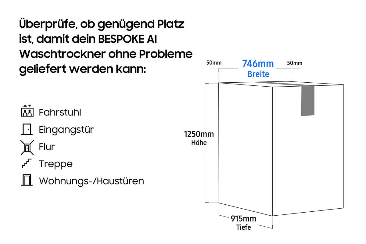 WASCHTROCKNER WD18DB8995BZ  - Anthrazit, Basics, Glas/Kunststoff (60/85/65cm) - Samsung