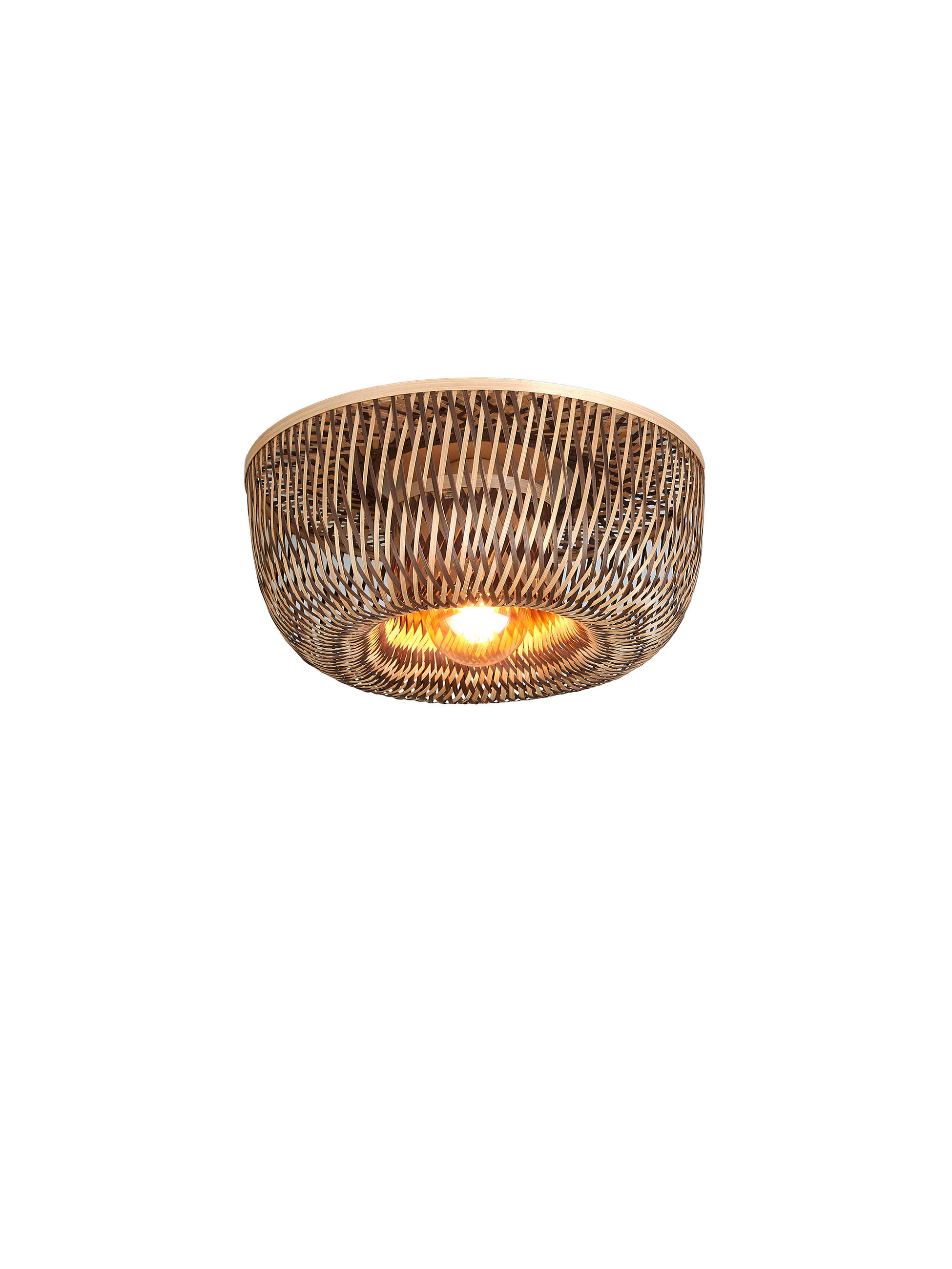 DECKENLEUCHTE Good & Mojo 35/15 cm - Braun/Naturfarben, Basics, Naturmaterialien (35/15cm) - Good & Mojo