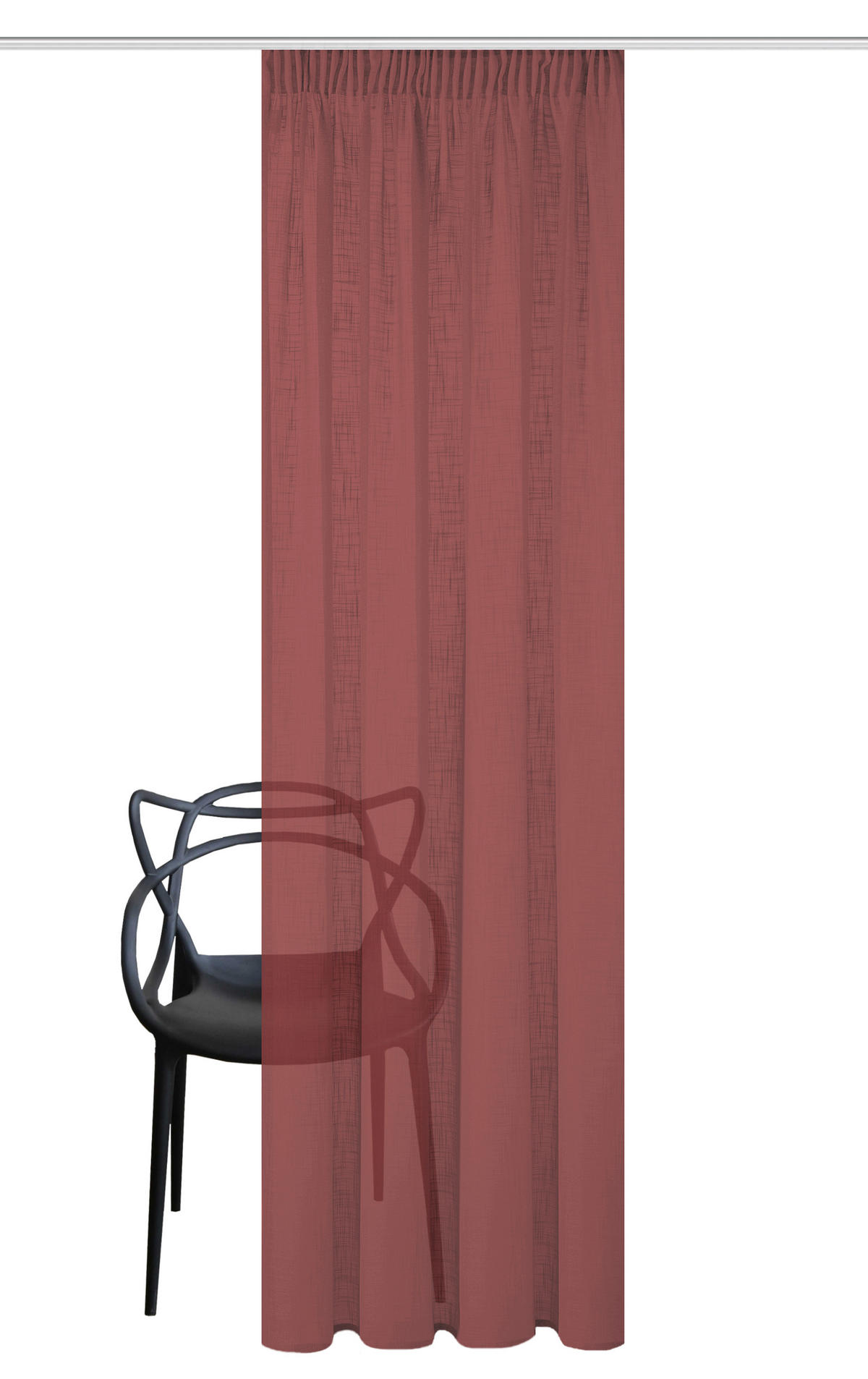 FERTIGVORHANG  halbtransparent   140/160 cm  - Beere, Basics, Textil (140/160cm)