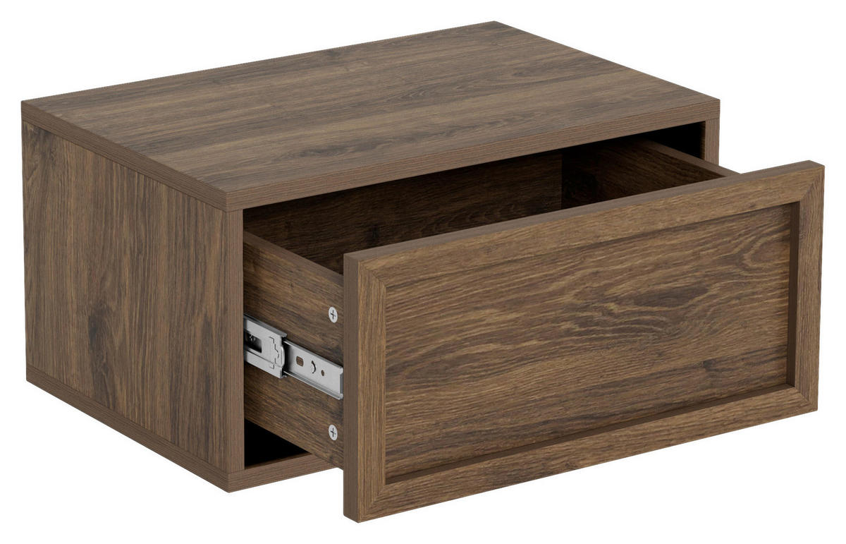 NACHTSCHRANK 46/23/30 cm  - Eiche dunkel, MODERN, Holzwerkstoff (46/23/30cm) - VanDerken