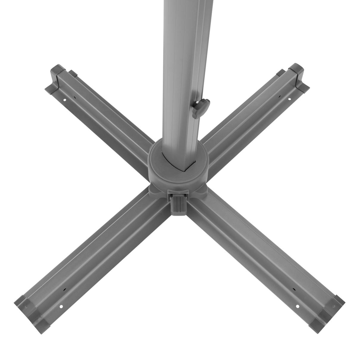 AMPELSCHIRM  340/270 cm  - Anthrazit/Hellgrau, Design, Textil/Metall (340/270cm) - Amatio