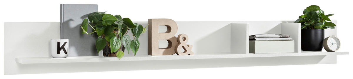 WANDBOARD Holzwerkstoff Weiß  - Weiß, Design, Holzwerkstoff (180/24/21,2cm) - SetOne by Musterring