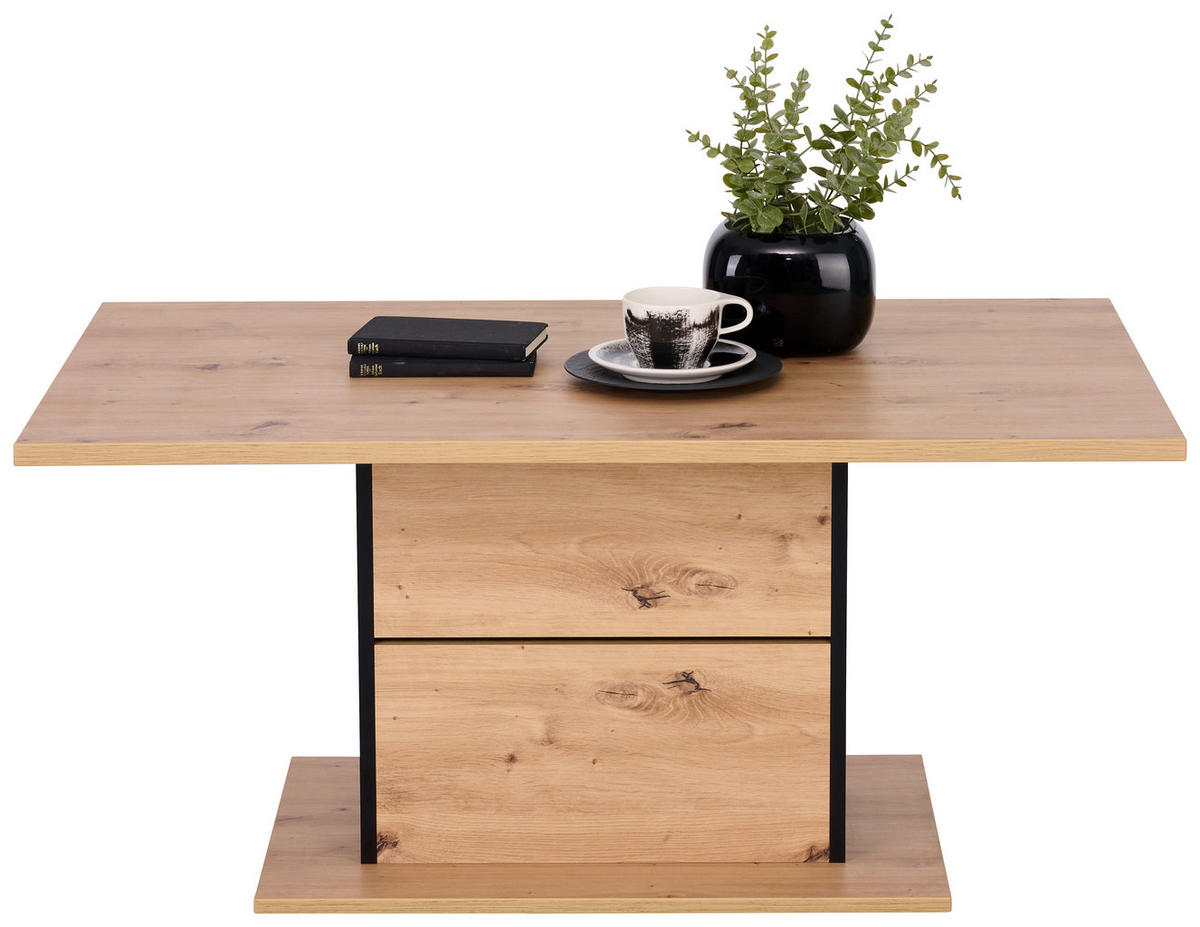 KONFERENČNÍ STOLEK, černá, dub artisan, kompozitní dřevo, 110/65/50 cm - černá/dub artisan, Design, kompozitní dřevo (110/65/50cm) - Hom`in