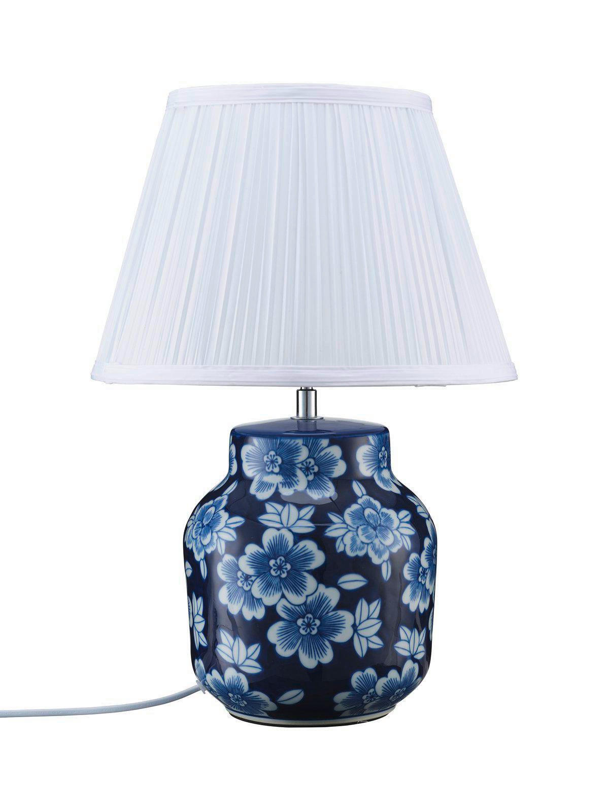 TISCHLEUCHTE 32/47/32 cm   - Blau, LIFESTYLE, Keramik/Textil (32/47/32cm)