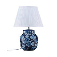 TISCHLEUCHTE 32/47/32 cm   - Blau, LIFESTYLE, Keramik/Textil (32/47/32cm)