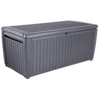 KISSENBOX 145/64/73 cm  - Anthrazit, MODERN, Kunststoff (145/64/73cm) - Gardenson