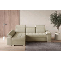 ECKSOFA TORONTO in Webstoff Creme  - Silberfarben/Creme, Design, Textil (168/260cm) - MID.YOU