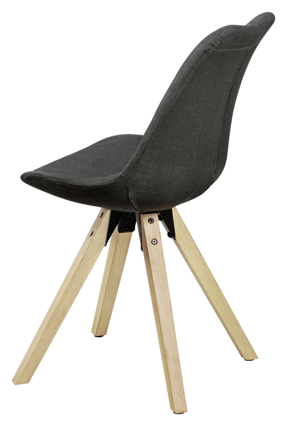 STUHL-SET 2 Stück  in Webstoff matt  - Eichefarben/Anthrazit, Design, Holz/Kunststoff (48/89/42cm) - MID.YOU