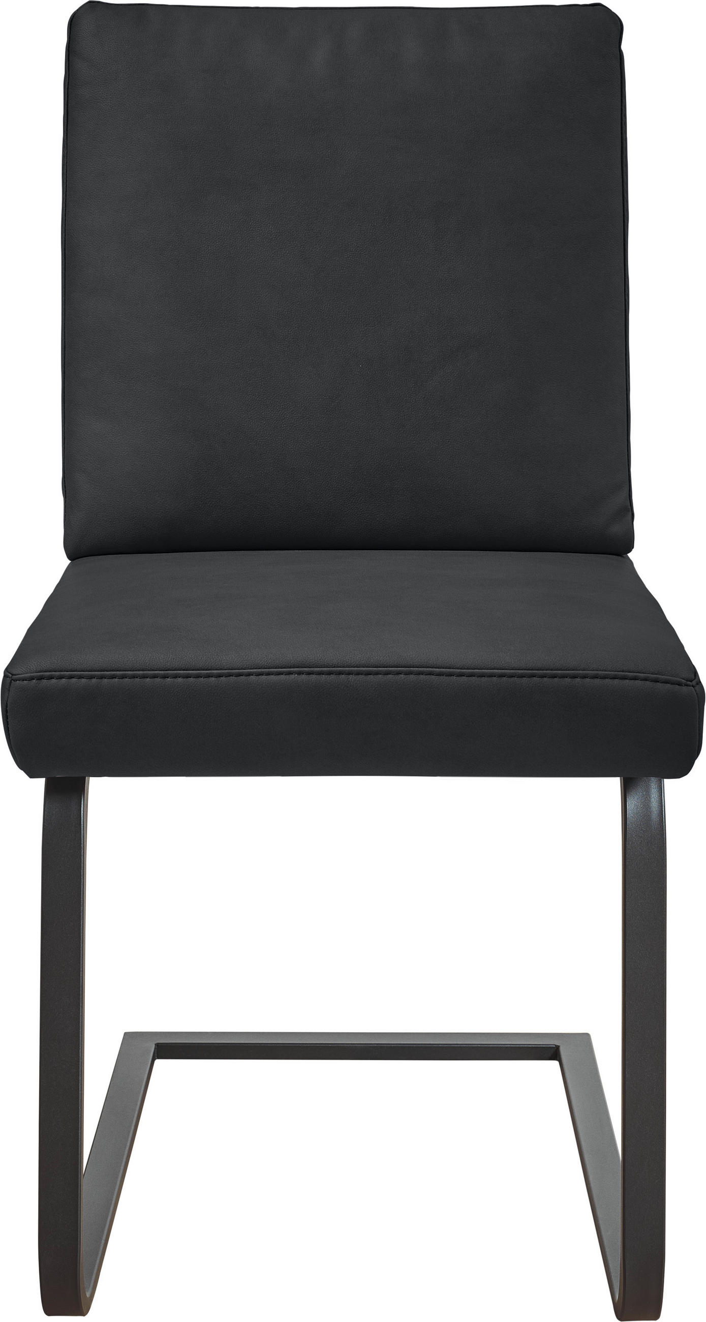 SCHWINGSTUHL  in Stahl Mikrofaser  - Dunkelgrau/Schwarz, Design, Textil/Metall (46/92/60cm) - Dieter Knoll