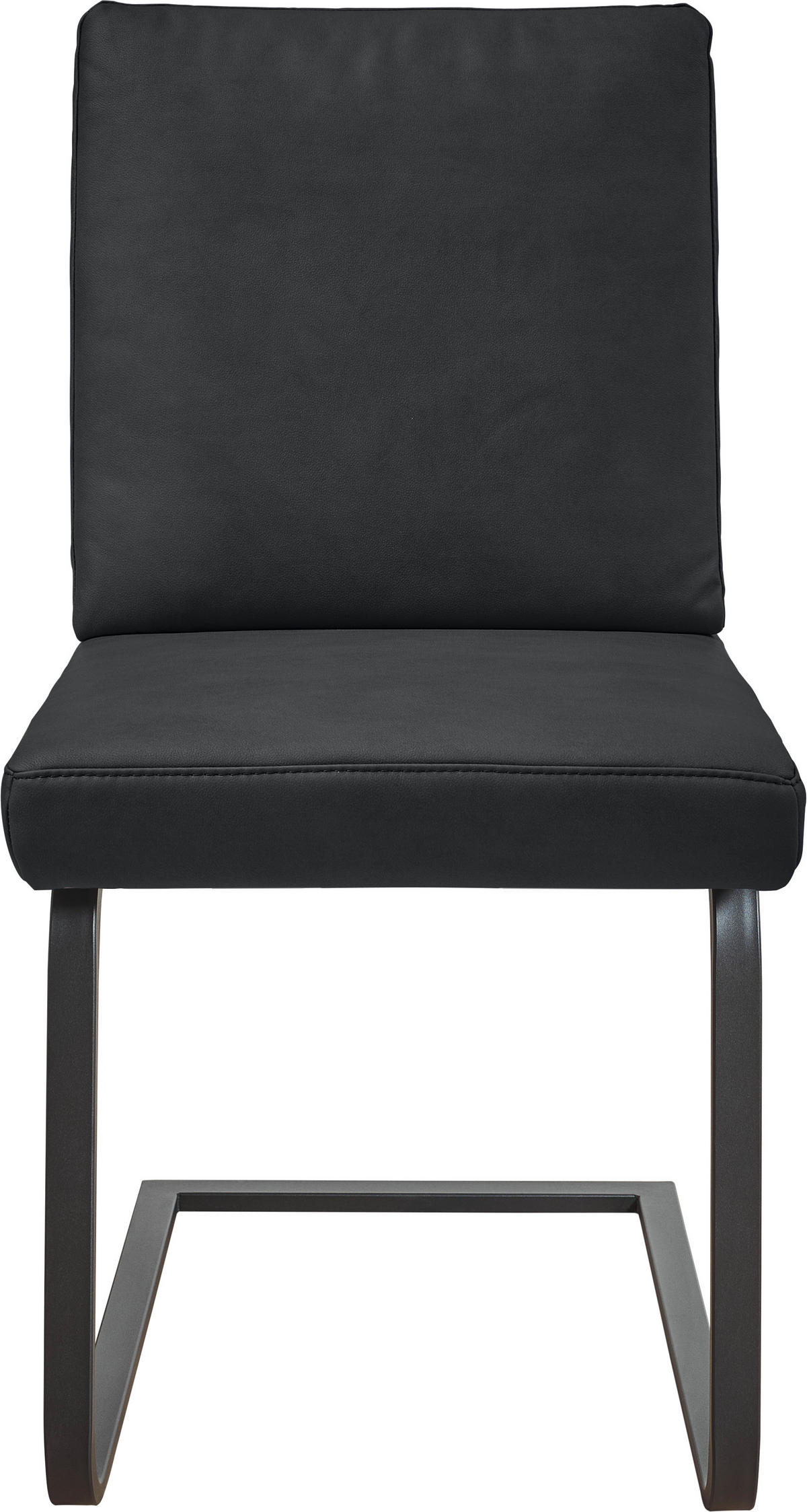 SCHWINGSTUHL  in Stahl Mikrofaser  - Dunkelgrau/Schwarz, Design, Textil/Metall (46/92/60cm) - Dieter Knoll