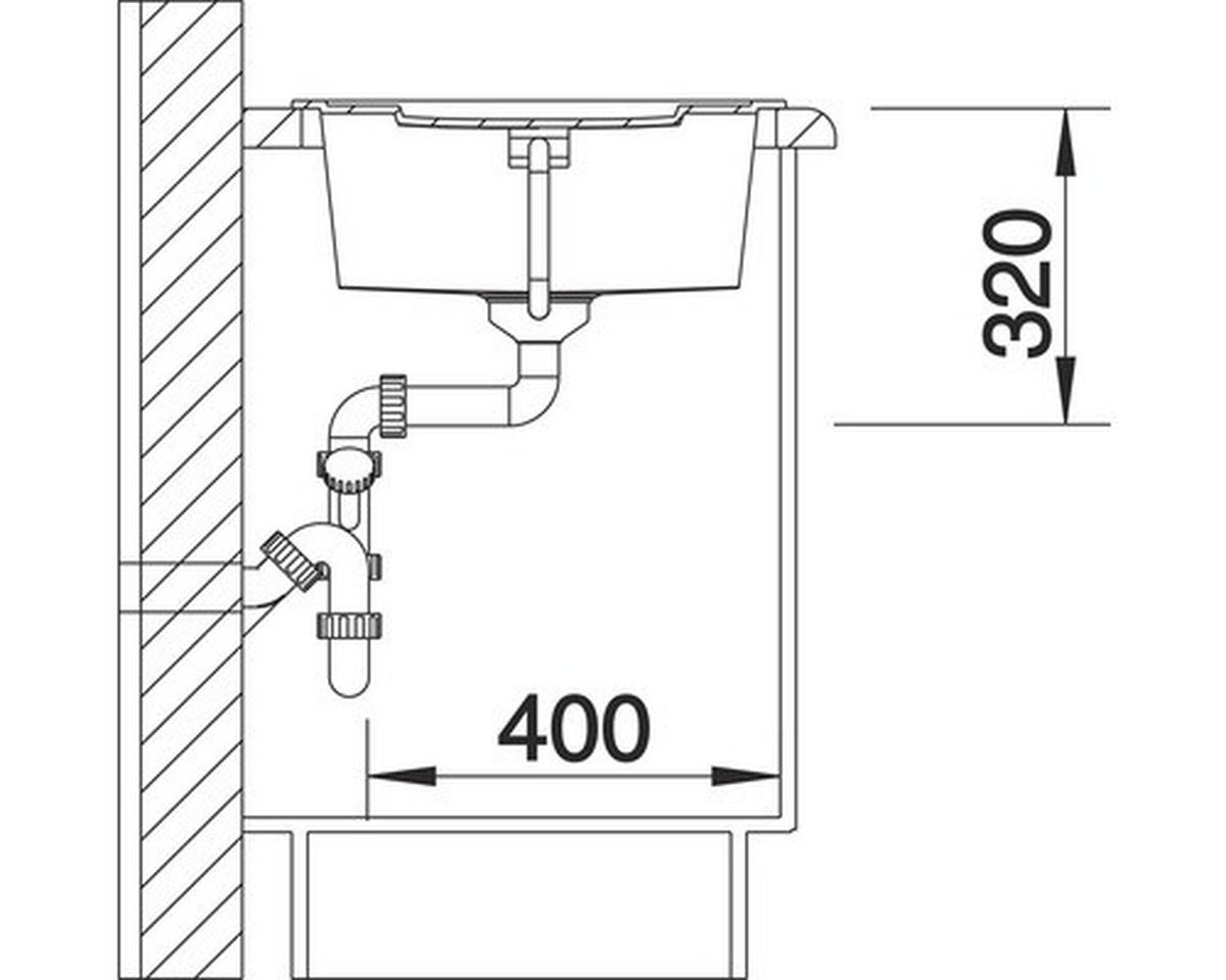 SPÜLE 518871  - Grau, Basics, Keramik (86/19/50cm) - Blanco