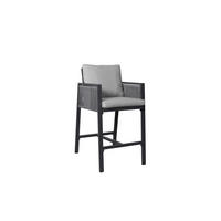 VRTNA BARSKA STOLICA  svijetlo siva  metal, tekstil      - svijetlo siva, Design, metal/tekstil (54/99/68cm) - Amatio