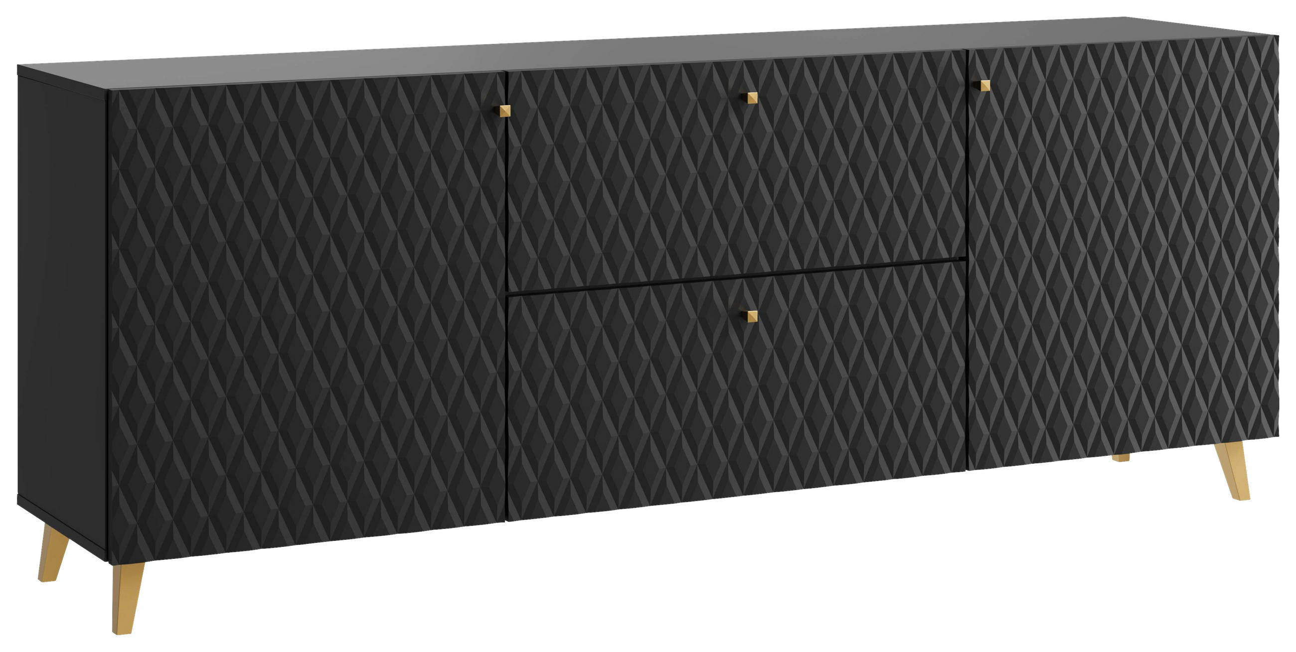 Livetastic NÍZKÁ KOMODA, černá, 180/69,4/39 cm