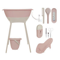 BABYBADESET Blush Pink 8-teilig  - Altrosa, Basics, Kunststoff (79,5/40/46cm) - Luma
