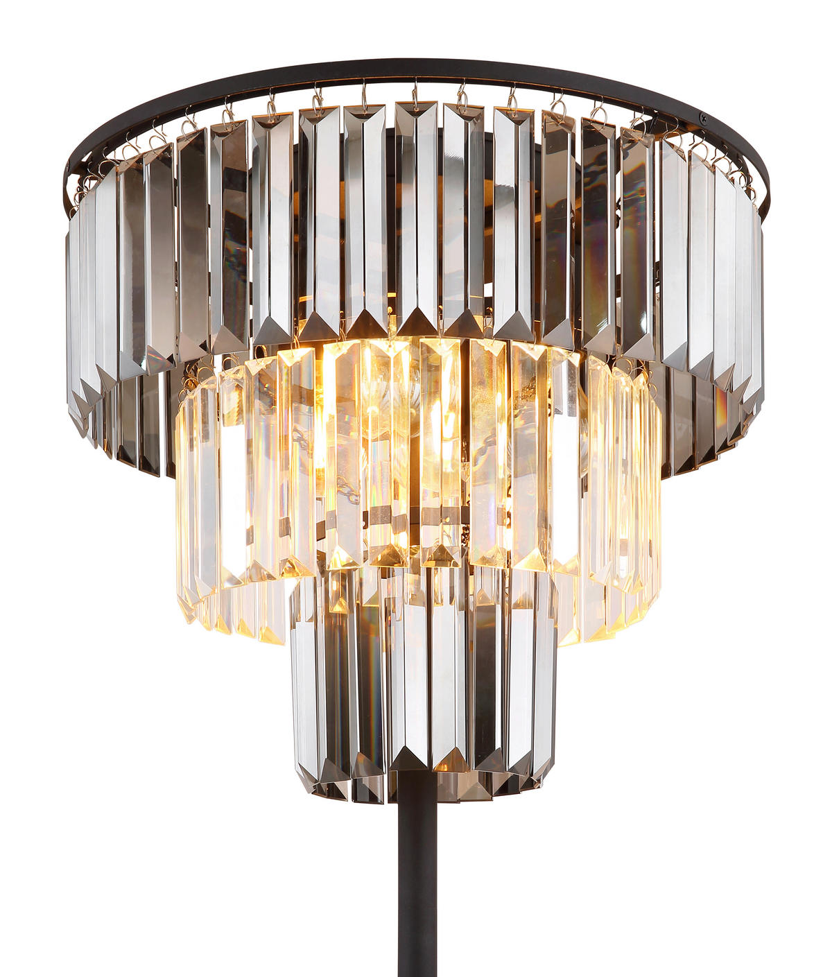 STEHLEUCHTE 40/160 cm    - Klar/Schwarz, LIFESTYLE, Glas/Kunststoff (40/160cm)