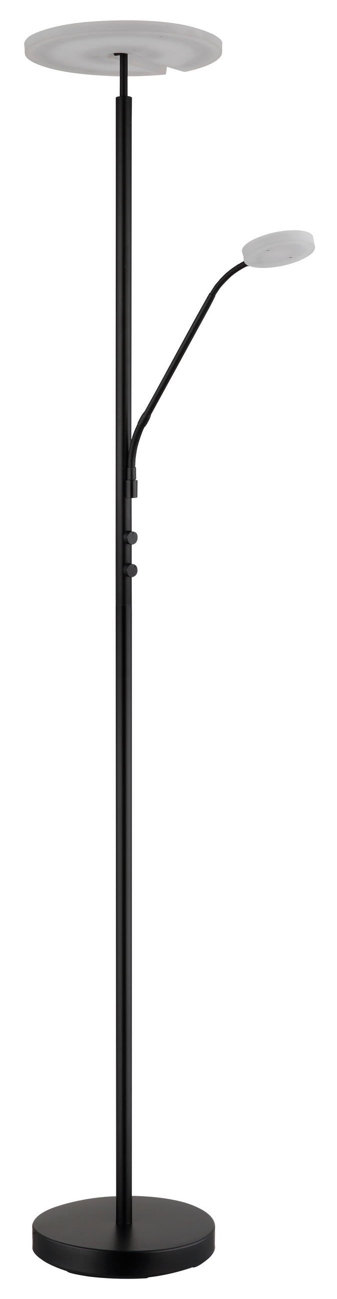 LED-STEHLEUCHTE 30/180 cm    - Klar/Schwarz, Design, Kunststoff/Metall (30/180cm) - Globo