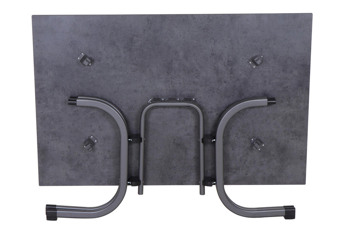 GARTENGARNITUR 5-teilig Stahl  - Anthrazit/Rot, Basics, Kunststoff/Metall (90/80/140cm) - Siena Garden