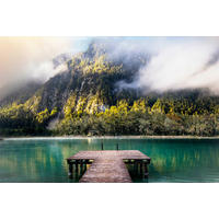 SLIKA NA STAKLU    - višebojna, Prirodno, papir/staklo (120/80cm) - Monee