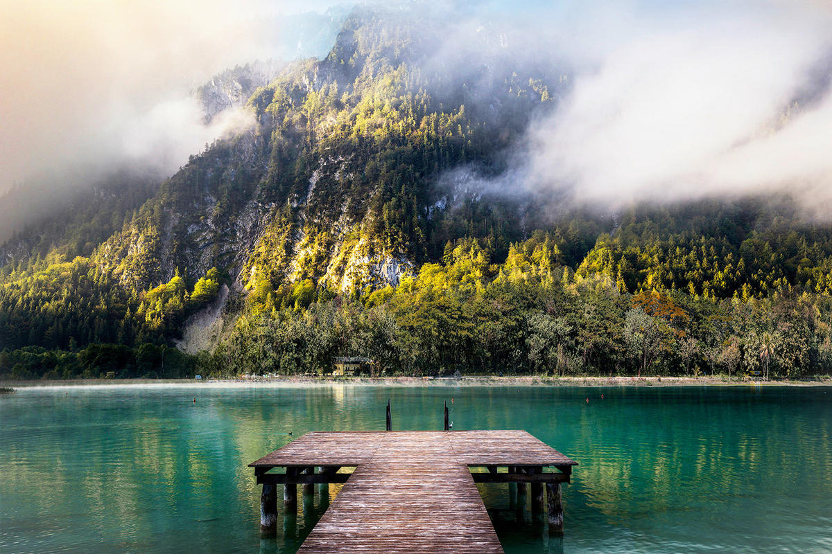 SLIKA NA STAKLU    - višebojna, Prirodno, papir/staklo (120/80cm) - Monee