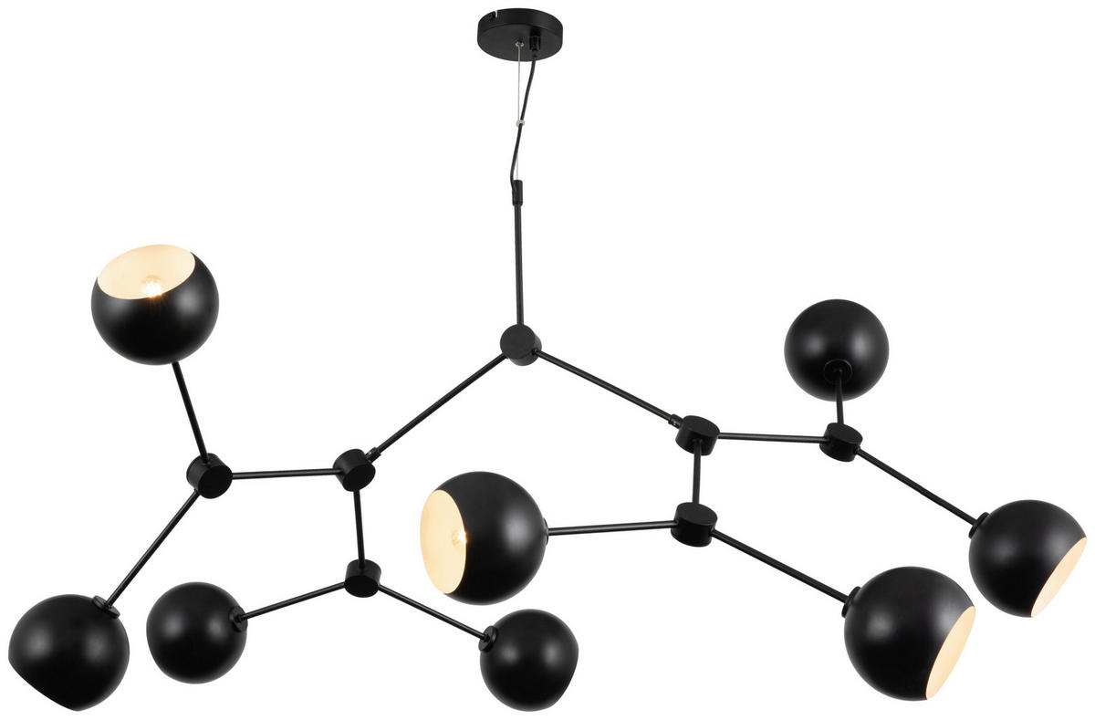 HÄNGELEUCHTE 148/110/159 cm   - Schwarz, Trend, Metall (148/110/159cm) - Novel