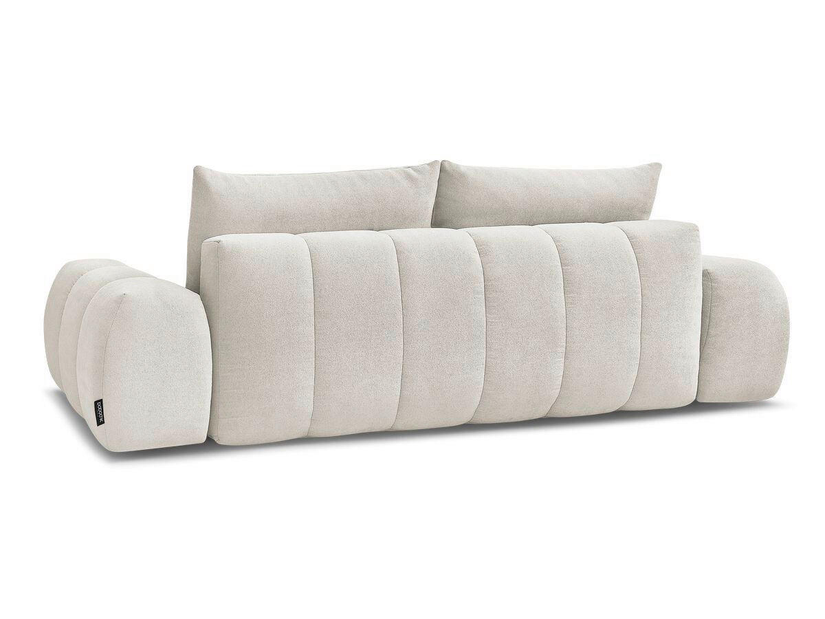 SCHLAFSOFA EVEREST  mit Rücken echt, Armteil links, Armteil rechts Struktur Beige  - Beige/Schwarz, MODERN, Kunststoff/Textil (278/90/115cm)
