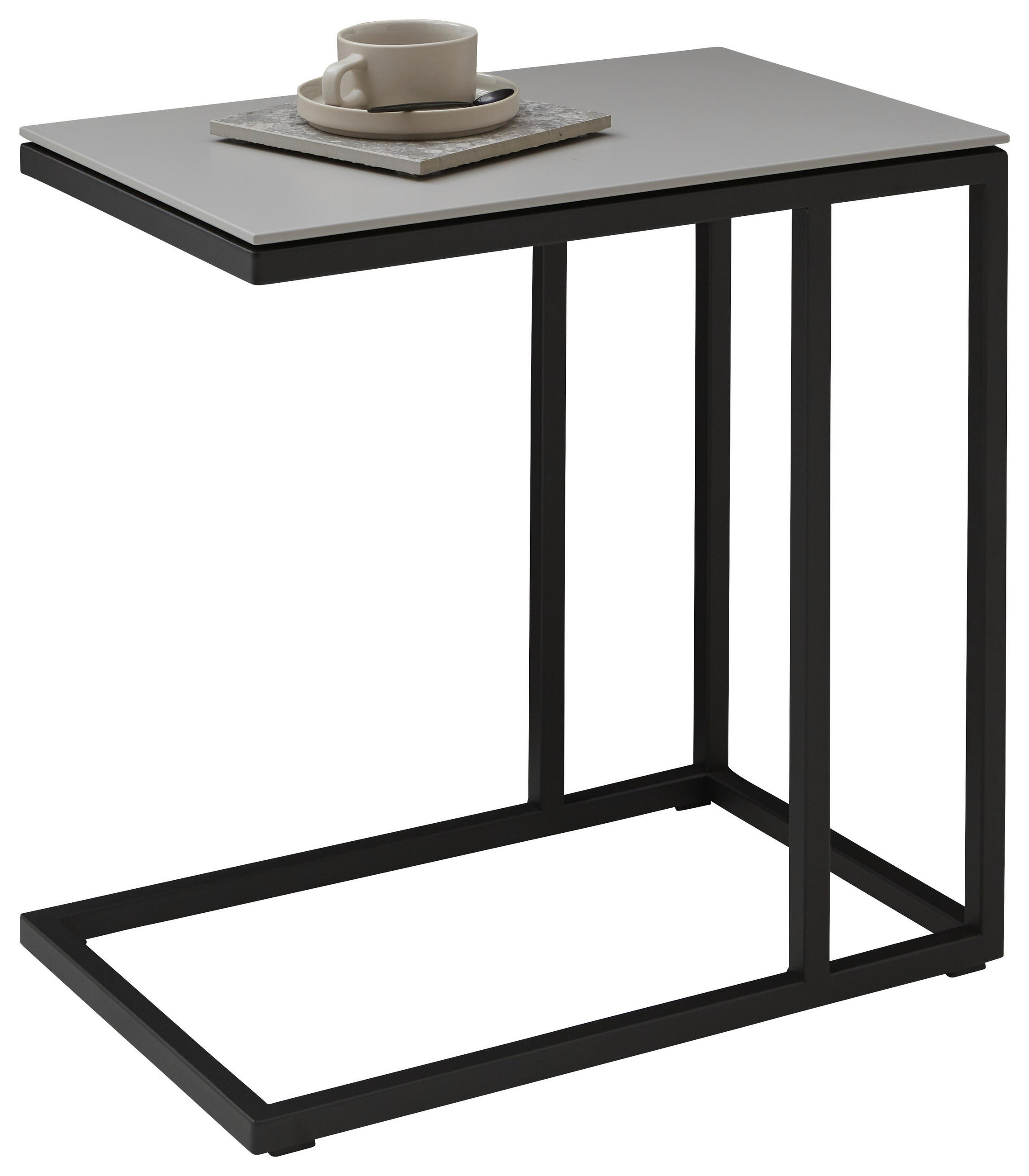 BEISTELLTISCH in Metall, Holzwerkstoff 56,2/36,2/54,8 cm  - Schwarz/Grau, Design, Holzwerkstoff/Metall (56,2/36,2/54,8cm) - Dieter Knoll