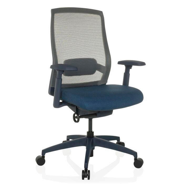 OTOČNÁ ŽIDLE, síťovina, modrá - modrá/černá, Moderní, textil/plast (65/95 - 103/70cm) - MID.YOU