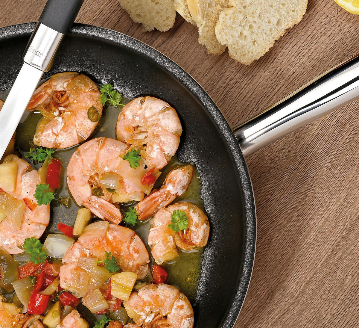 BRATPFANNE VULCANO ILAG®-Antihaftbeschichtung  - Silberfarben, Basics, Metall (32/4,5cm) - Spring