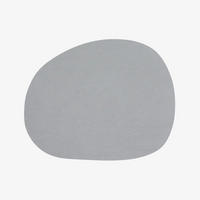 TISCHSET Leder Hellgrau 33,5/41 cm  - Hellgrau, Basics, Leder (33,5/41cm) - Aida