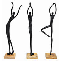 SKULPTUR - Schwarz, Basics, Holz/Metall (10/50/10cm)