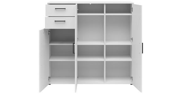 KOMMODE 120/115/40 cm in Weiß - Anthrazit/Schwarz, MODERN, Holzwerkstoff/Kunststoff (120/115/40cm) - Carryhome