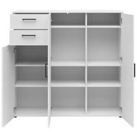 KOMODA, biela, 120/115/40 cm - čierna/biela, Modern, kompozitné drevo/plast (120/115/40cm) - Carryhome