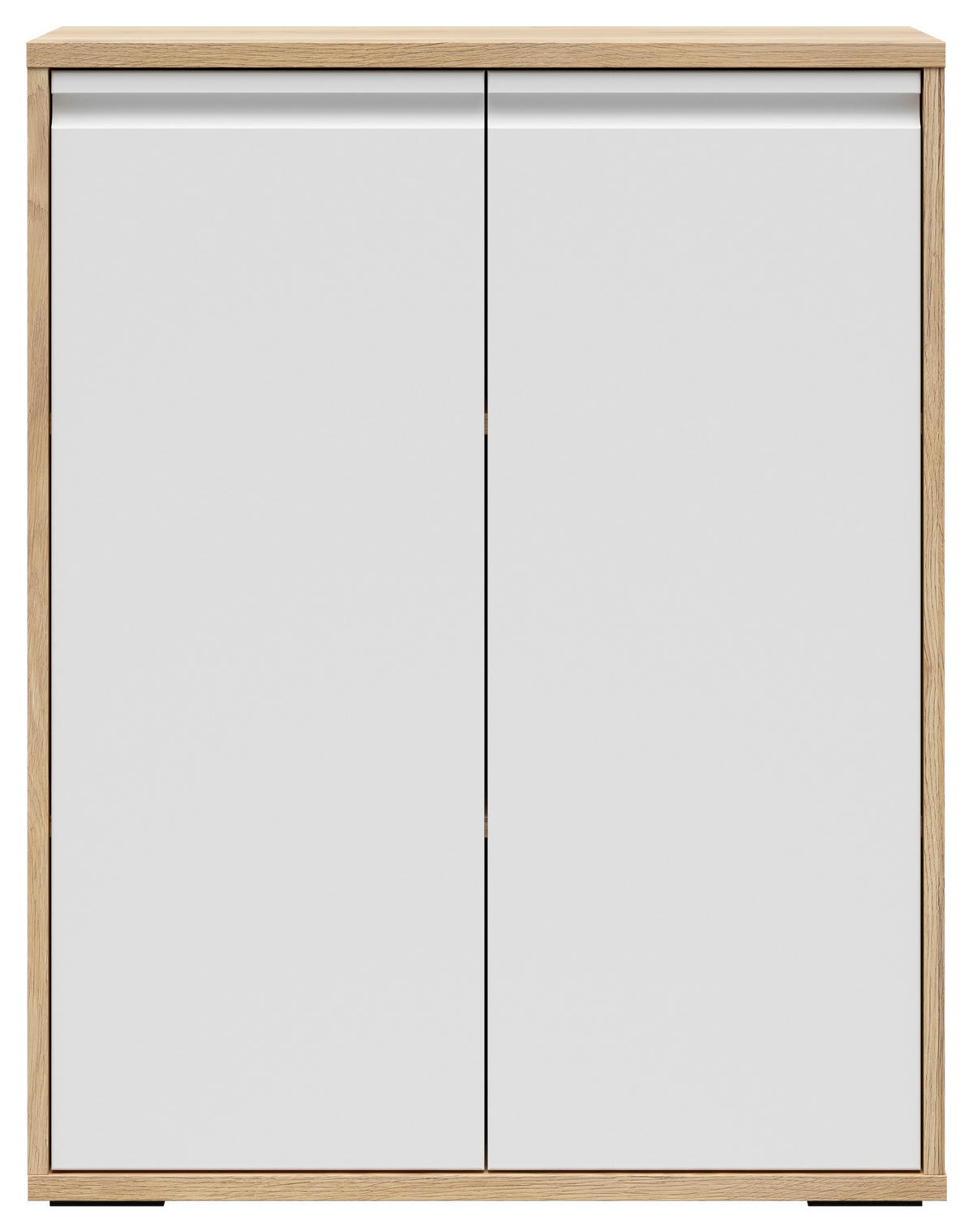 KOMMODE , 80/100/41 cm,  - Eichefarben/Schwarz, KONVENTIONELL, Holzwerkstoff/Kunststoff (80/100/41cm) - Carryhome