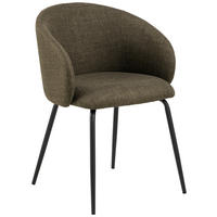 ARMLEHNSTUHL  in Stahl  - Schwarz/Grün, Design, Textil/Metall (55,5/79/55cm) - MID.YOU