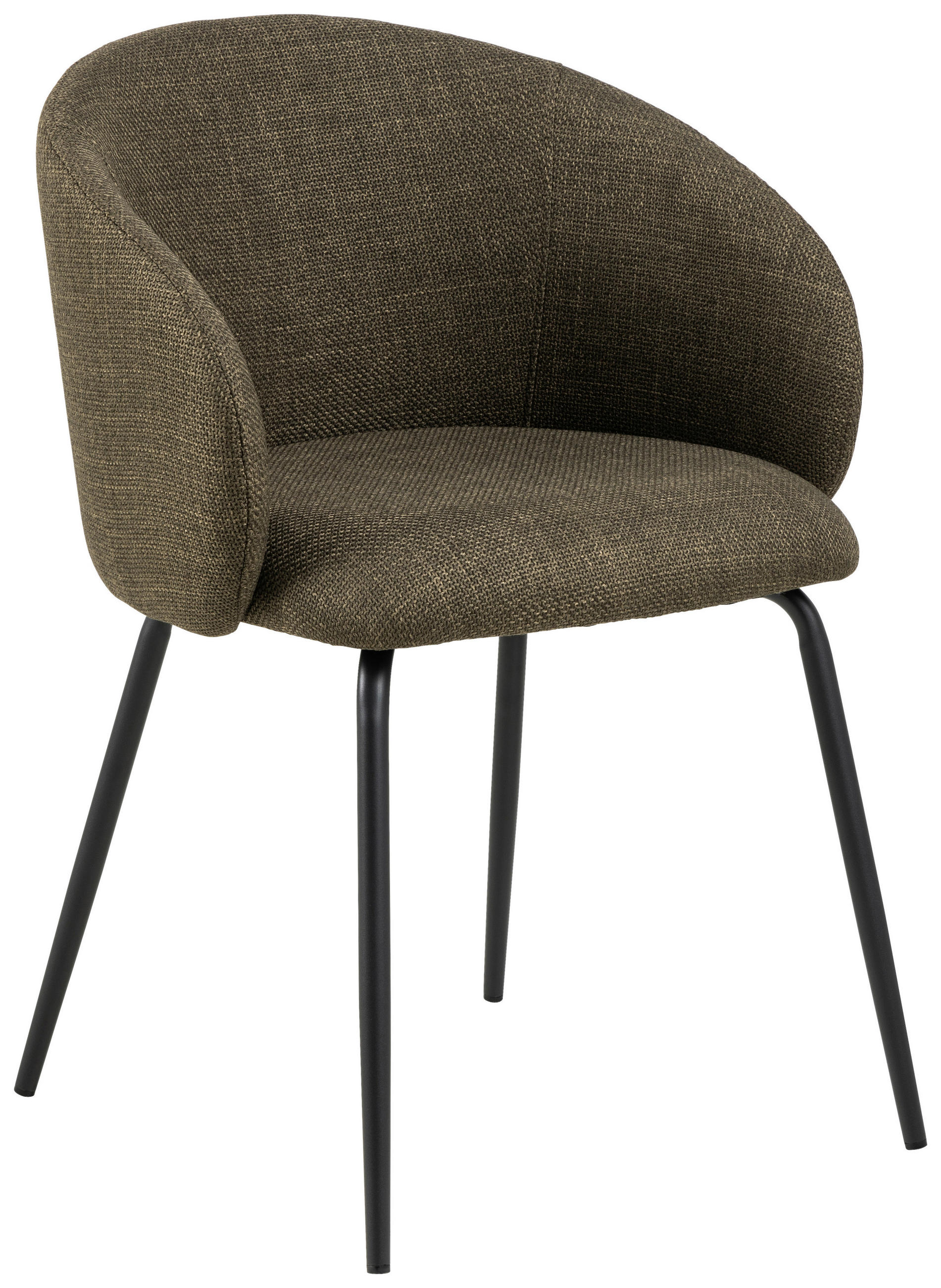 Scaun Cu Brațe din metal, textil, verde, negru