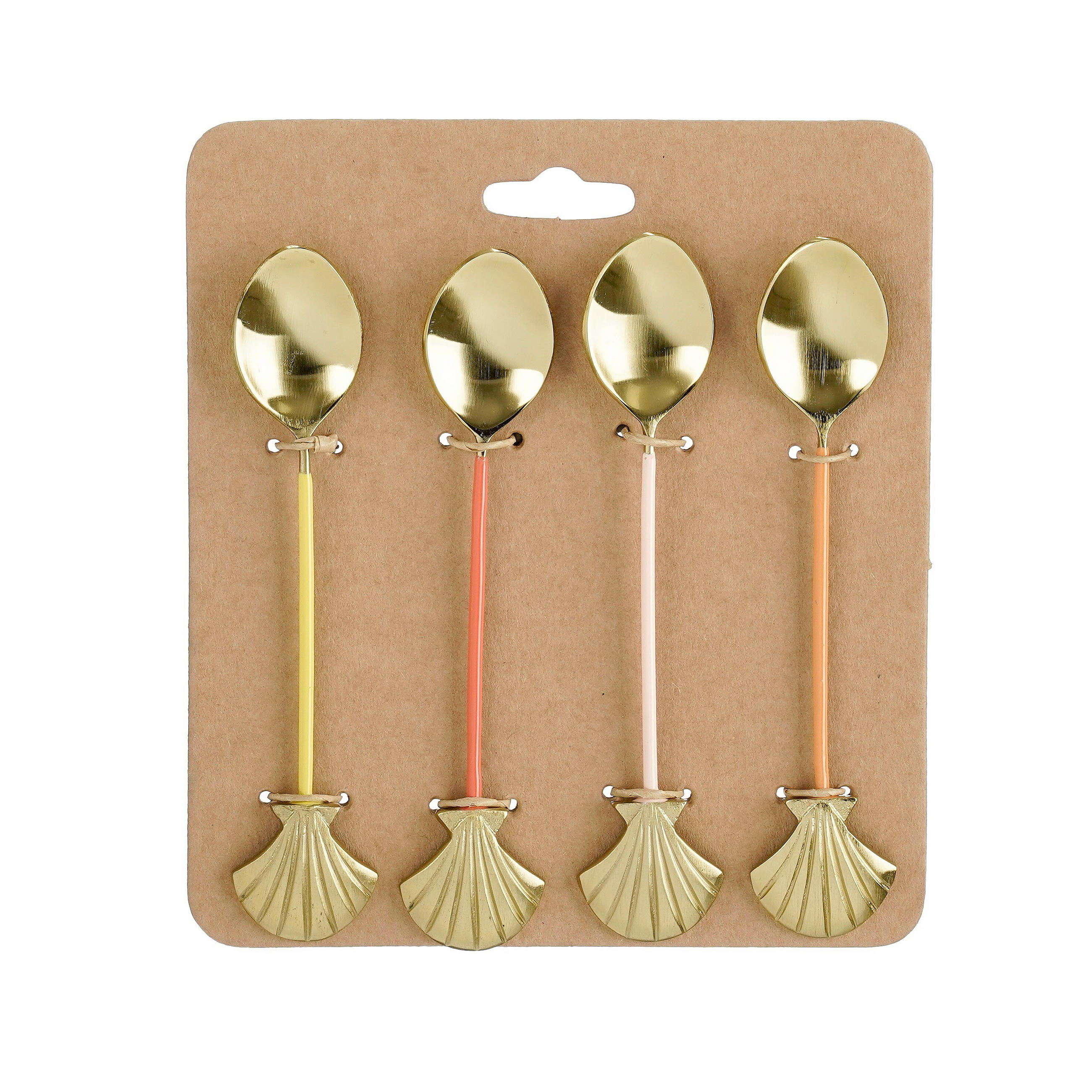 SET ŽLIC             - rumena/rdeča, Basics, kovina (15cm)