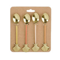 SET ŽLIC             - rumena/rdeča, Basics, kovina (15cm)