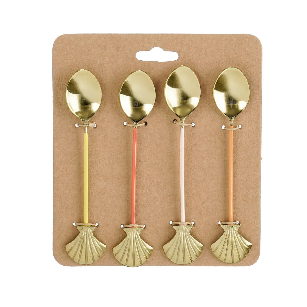 SET ŽLIC             - rumena/rdeča, Basics, kovina (15cm)