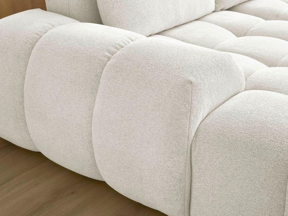 ECKSCHLAFSOFA EVEREST  mit Rücken echt, Armteil links, Armteil rechts Flachgewebe Weiß  - Schwarz/Weiß, MODERN, Kunststoff/Textil (423/212/90cm)