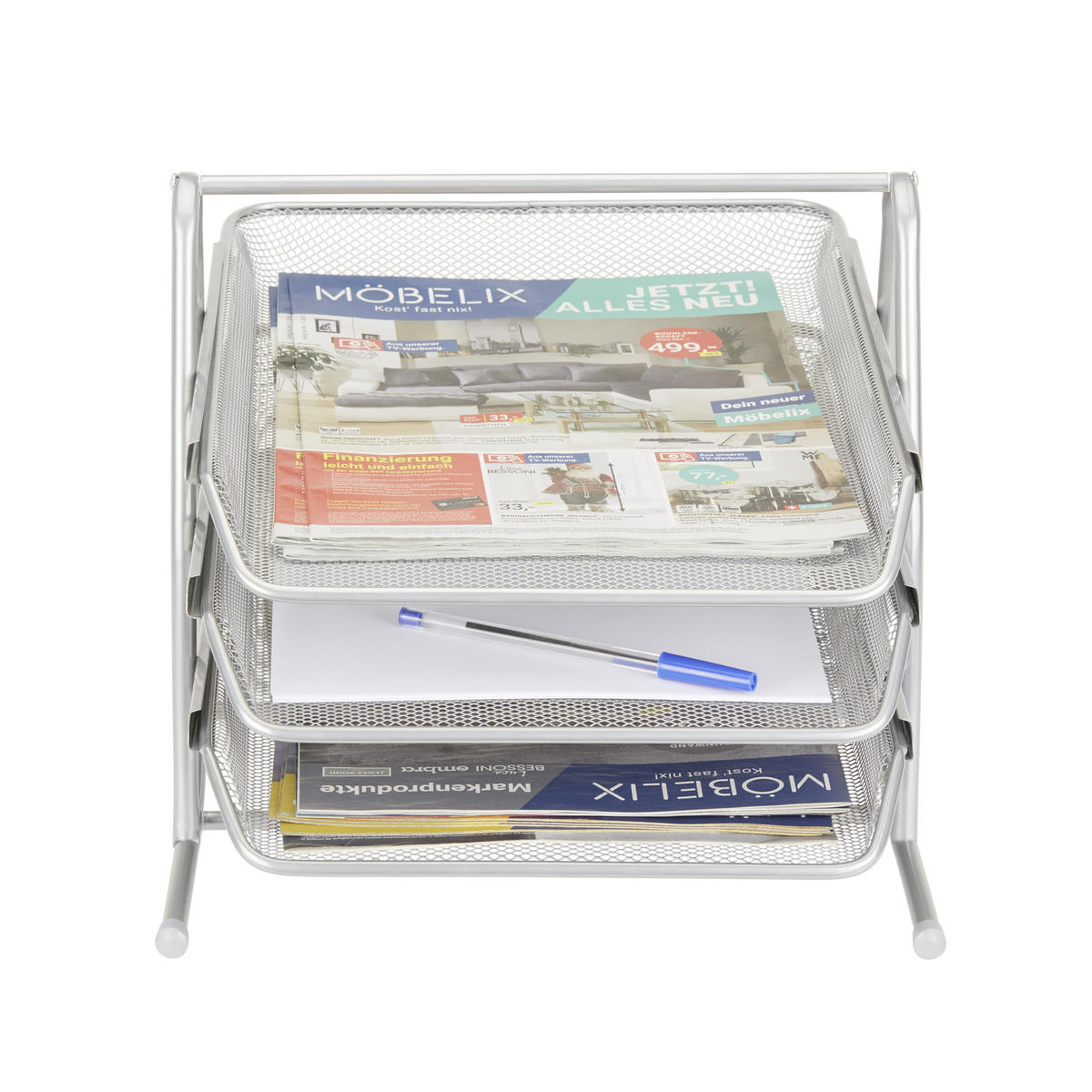 BREVKORG - silver, Basics, metall (35/27,5/29,5cm) - Carryhome