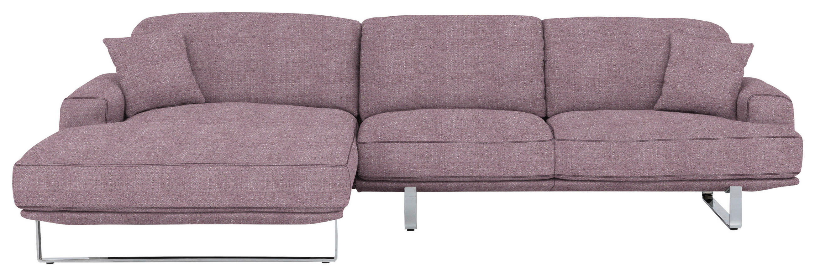 ECKSOFA Lesina Flieder Webstoff  - Flieder, Design, Textil/Metall (184/304cm) - Dieter Knoll