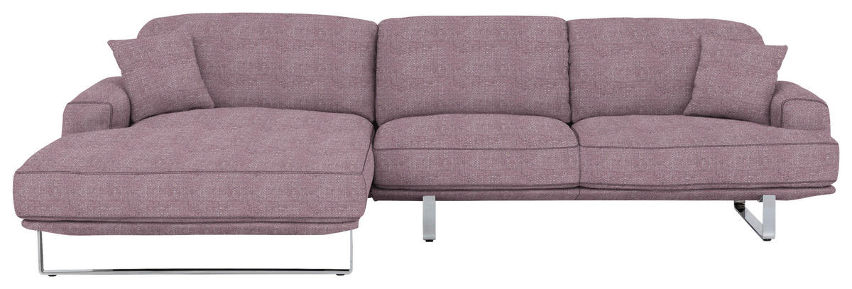 ECKSOFA Lesina Flieder Webstoff  - Flieder, Design, Textil/Metall (184/304cm) - Dieter Knoll